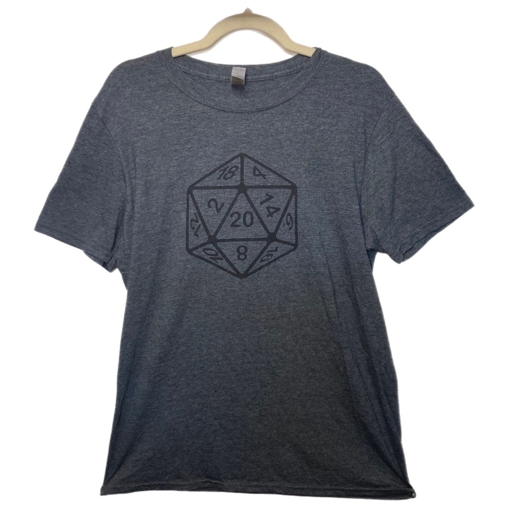 Dark Gray D&D D20 Graphic T-Shirt